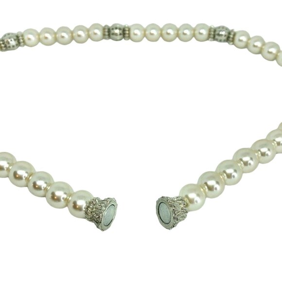 Premier Designs Audrey Elegant Pearl Necklace Bracelet Set Convertible Jewelry - Picture 7 of 12